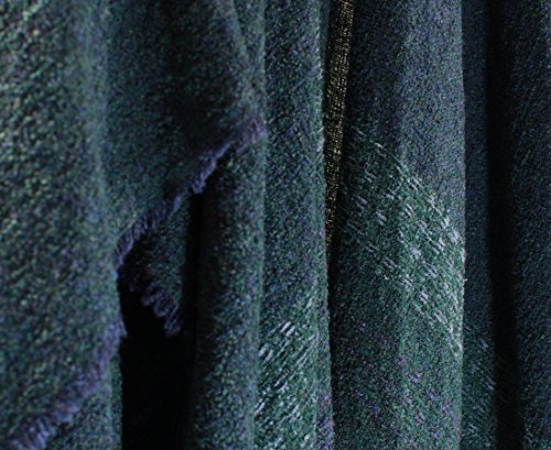 Kerry Woollen Mills Celtic Ruana Long Shawl Irish Wool Lambswool Blackberry Green4