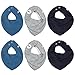 Produktbild Pippi 6er Pack Baby Jungen Halstuch, Farbe: Blau, Grau und Dunkelblau, One Size