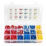kabelschuhe set amazon Farben: Rot+ Blau+Gelb. Eventronic 900 Kabelschuhe Set Elektrische Steckverbinder Kabelschuhe Flachstecker Quetschverbinder Set