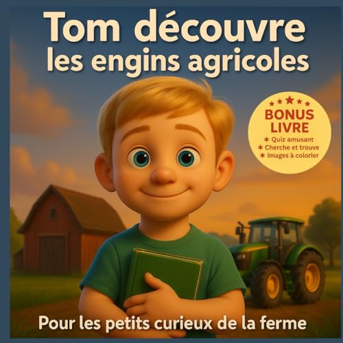 livre Tom découvre les Engins Agricoles: La ferme, les tracteurs, les machines...