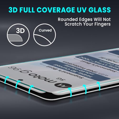 Image of ArmourPro 2 Pack Matte UV Tempered Glass for Motorola G96, Premium Curved Screen Protector with Anti-Glare Finish, Edge-to-Edge Coverage, Fingerprint Friendly and Case Friendly