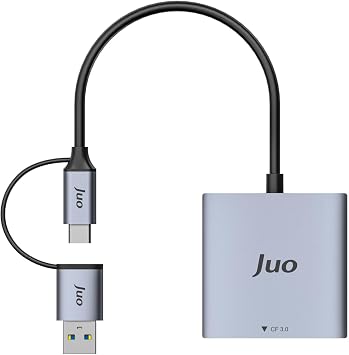 Juo USB 3.2 and Type-C 3 in 1 SD/CF/TF Micro SD Memory Card Reader