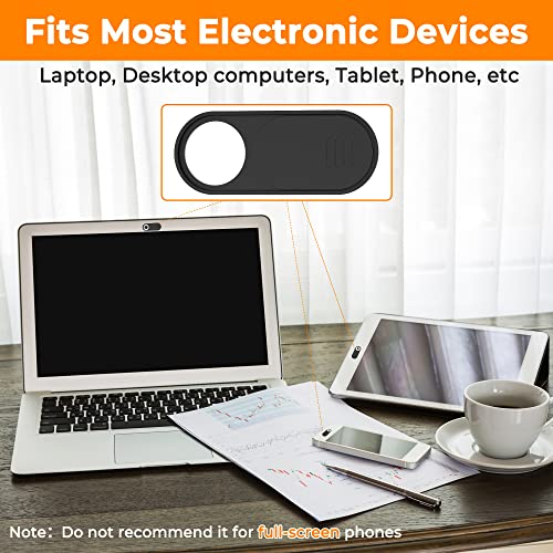 Trobing Laptop Camera Cover Slide [6 Pack], Ultra Thin Webcam Cover For Laptop, Computer, Macbook, Tablet, Iphone 8/7/6 Plus, Protect Your Privacy And Security [Black] #TOP5