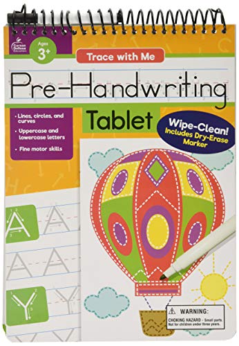Carson Dellosa Trace With Me Pre-Handwriting Preschool Workbook, Dry Erase Tracing Books for Kids Ages 3-5, Learn to Write Alphabet Letters and More, Pre Handwriting Practice for Toddlers
