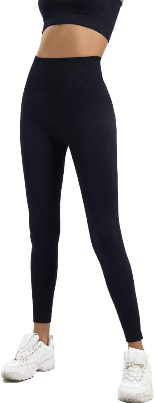 Women's Yoga Outfits 2 Piece High Waisted Leggings with Sports Bra Gym Clothes Sets