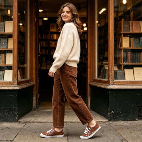 Image of Womens Slip On Shoes, Canvas Low Top Sneakers, Casual Classic Flat Shoes