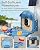 Bird Feeder with Camera, Smart Birdfeeder with Cam Solar Powered, 2K HD Video, AI Identification, Instant Arrival Alerts, IP66 Bird Bath & Feeder,Gift for BirdLover (with BirdBath, Blue)