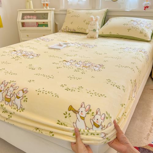 Funda protectora de colchón de franela de coral ideal para noches frías en el hogar