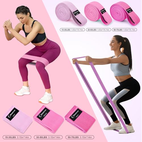 Goocrun Zestaw pierścionków do pilatesu, sprzęt do ćwiczeń z materiałowymi taśmami oporowymi, piłką do pilatesu, płytami ślizgowymi – sprzęt treningowy, do domu, na siłownię, kompletny plakat fitness