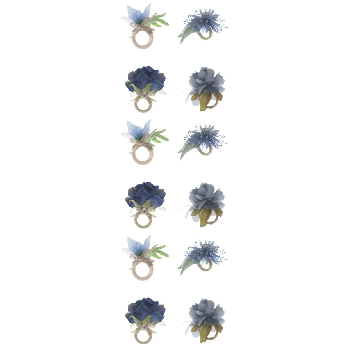 Zerodeko 12stücke Kreative Tischdeko Für Hochzeiten Elegante Blumen-Napkin Clasps Aus Jute Für Festliche Anlässe Für Restaurants Und Zuhause