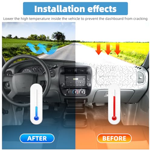 Image of Dash Cover Mat for Ford Ranger 1995-2011 / Explorer 1995-2001 / Mercury Mountaineer 1997-2001 / Mazda B2300 B2500 B3000 B4000 1995-2010 Dashboard Cover Mat Sunshade UV Rays Protector Accessories