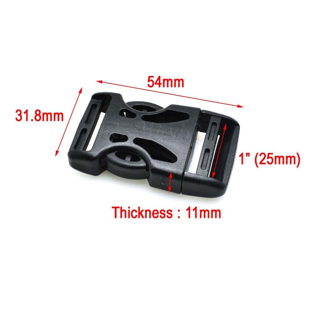 5/8 "3/4" 1" 1-1/4" 1-1/2" 2" fibbia regolabile per cinghie zaino bagagli tessitura 500pcs, dimensione della tessitura 25mm