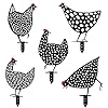 5pcs rooster animal stakes chicken family garden silhouette yard art hollow out animal shape decor for outdoor for lawns backyard 5pcs  urban country home decor