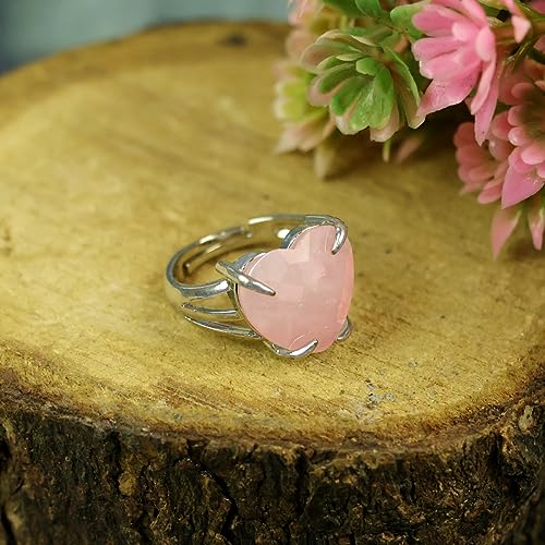 Image of Reiki Crystal Products Adjustable Rings, Amethyst, Black tourmaline, Goldstone brown, Green Jade, Lapis Lazuli, Opalite, Red Jasper, Rose Quartz, Tiger eye, Gemstone Ring