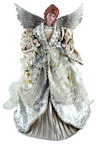 Santa's Workshop 3035 Gilded Angel Treetopper, 16", Multi #TOP18