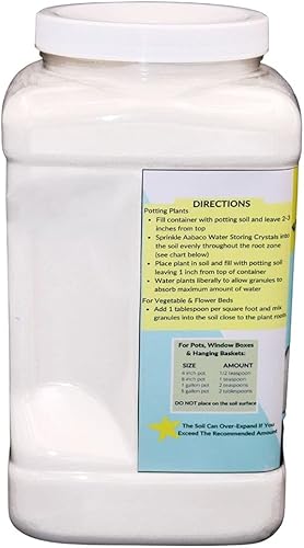 Miniatura 2 de AABACO Cristales de almacenamiento de agua, para plantas de interior y exterior, mezcla cristales con tierra para reducir la cantidad de riego