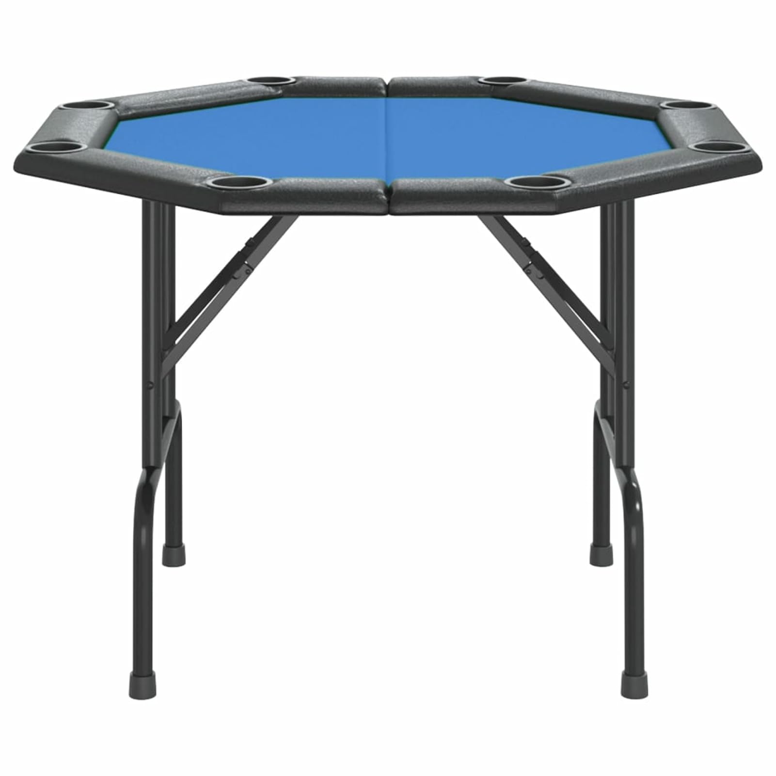 ZEYUAN Pokertisch Klappbar 8 Spieler Blau 108x108x75 cm, Poker Table, Spieltisch, Blackjack, Poker Tisch, Roulette Tisch, Deko Casino Poker
