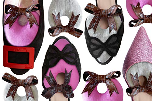 Bag-a-Vie Footsies Shoe Savers | Soft Inserts for Women\'s Shoes | Luxury Shoe Accessories | Herringbone Finish | 3 Pair Value Pack