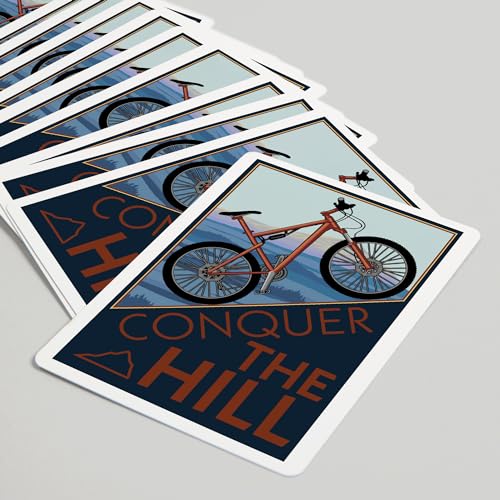 Lantern Press Conquer The Hill, Mountain Bike, 52 naipes Póker miniatura 5