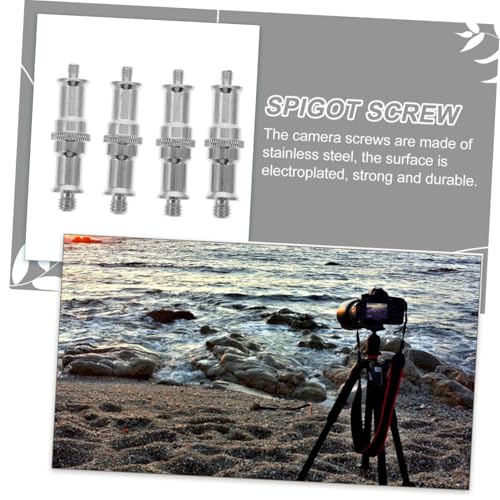 Adaptador de tornillo de acero inoxidable para evitar holguras en trípodes 4