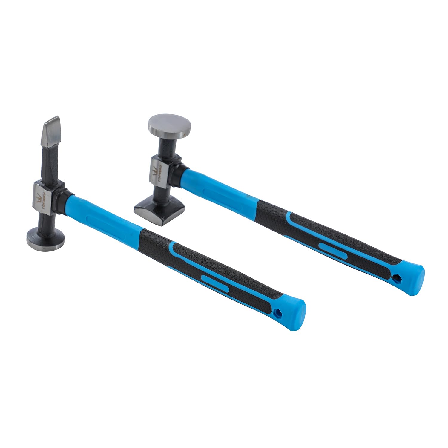 TOPWAY 6-Piece Professional Car Body Panel Dent Repair Tool Set, Fiberglass Handle Beating Hammer, Dollies - Image 3