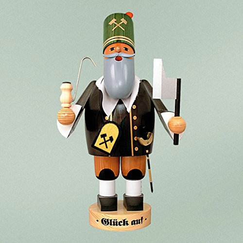 Figurine d'homme d'encens en bois sculpté Le Mineur de tradition 41 cm