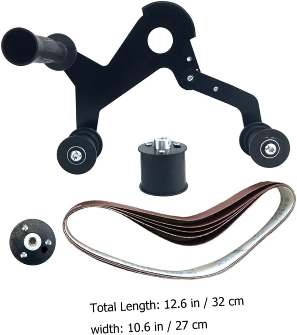 NUOBESTY 1set Belt Sanding Attachment Adapter for Belt Sander Portable Tube Polishing Tool Safe High-strength Spring for Durability