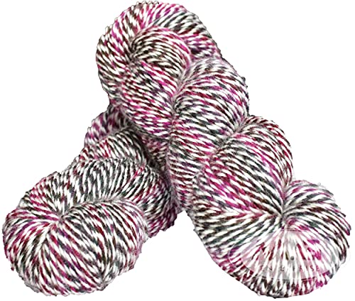 Image of Ganga Zinea Purple Parakeet (200 gm) Wool Thick Hank Hand Knitting Wool /Art Craft Soft Fingering Crochet Hook Yarn, Needle Knitting Yarn Thread dyedE