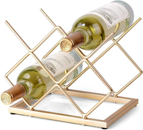 THE WHITE SHOP Small Wine Racks Countertop(5 Bottle Capacity...