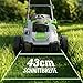 ​ETOOLAB Akku-Rasenmäher 40V, 43cm Schnittbreite, bis 500 m², Brushless, Mulch-Kit, 50L Fangkorb, 25-75 mm Schnitthöhe, 2X 4,0 Ah Akkus+Ladegerät