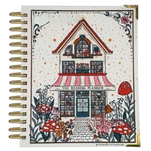Planificador de lectura para los amantes de los libros, diseño completo de 198 páginas, 21 x 15 x 2 cm, diario de lectura, seguimiento de reseñas de cuaderno, diseño literario elegante, para