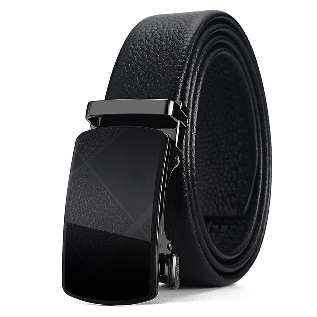 Automatic Buckle Mens Belt Versatile Business Leather And 125cm