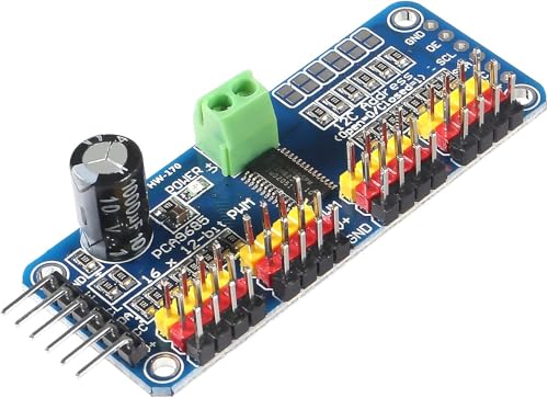 1pc PCA9685 16 CH 12Bit PWM Servo Motor Driver Board Controller IIC Interface for Arduino Raspberry Pi Zero/Zero W/Zero WH/2B/3B/3B+ and Robot (1pc)