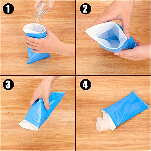 Emoly 8 Pack Disposable Urine Bags, Pee Bags For Camping Travel Urinal Toilet Traffic Jam Emergency Portable Urine Bag Pee Bags Car Toilet For Men Women Children Brief Relief #TOP3