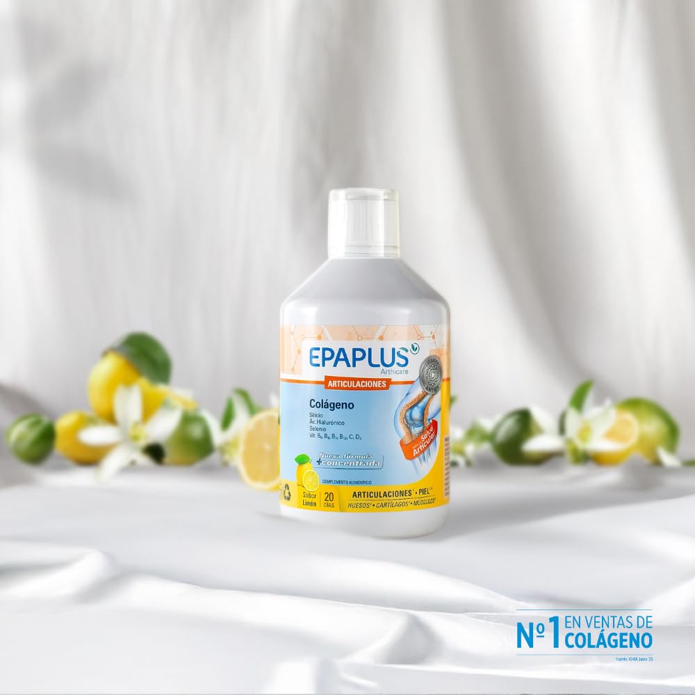 EPAPLUS Articulaciones Pack 2 Unidades Colágeno Líquido Sabor Limón 500 ml – Ayuda a la Movilidad y Salud Articular – Con Vitamina C – Tratamiento 40 Días