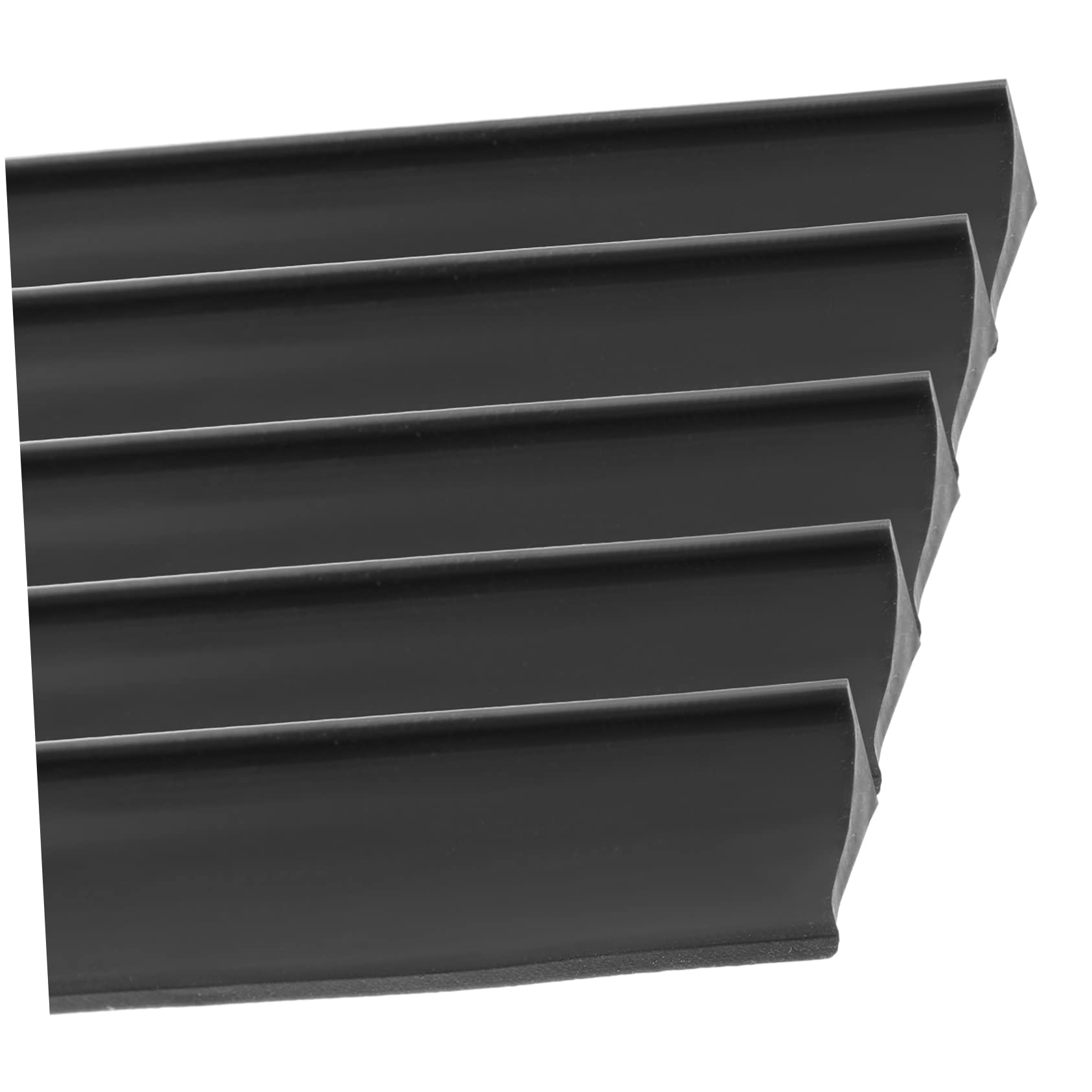 Veemoon Self-Adhesive Water Retaining Strip 2m Kitchen Counter Black Easy to Install Peel Stick Dry Surface Protection