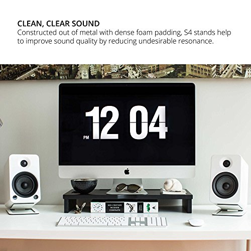 Soportes para Altavoces Kanto S4W Medianos en Color Blanco de Sobremesa 6