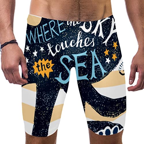 Traje de baño de sepia HUI JIN SHOP para hombres con diseño de piernas cuadradas