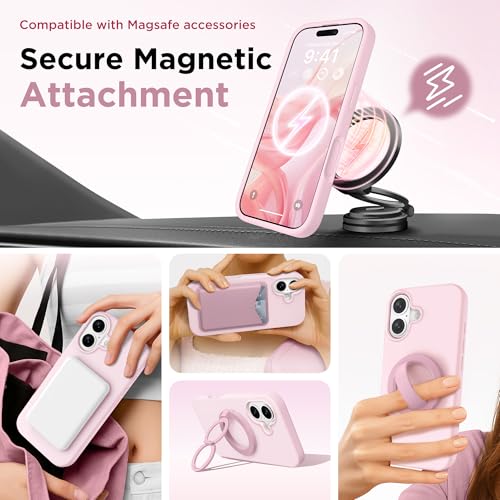 Image of GolbinBox Magnetic for iPhone 17 Case, Silicone Cover, Chalk Pink