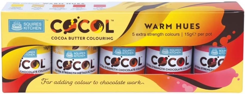 Squires Kitchen Cocoa Butter Colouring - Warm Hues Set