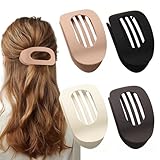 VACUBXBY 4 Stück Große Haarklammer für Damen, Französisches Haarspangen Rutschfestes Haar Jaw Clips für Frauen Mädchen, Haar Krallen für Dickes Haar Eleganter Haarschmuck (4 Color)
