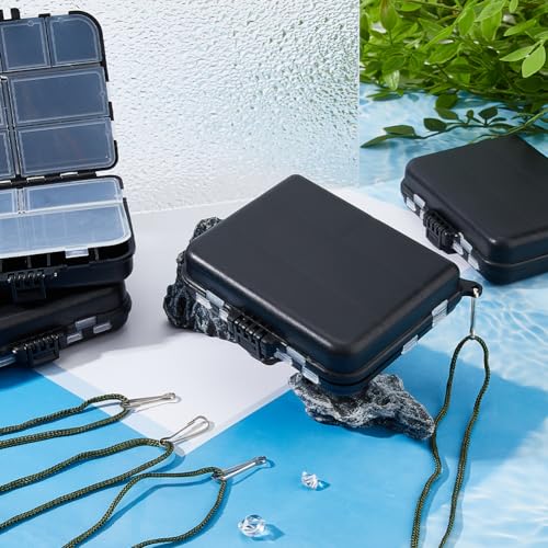 SUPERFINDINGS 4Pcs Fishing Tackle Box Organizer Multi-Compartment Plastic Carrying Case Container Tackle Organizer Kayak Fly Box - Image 4