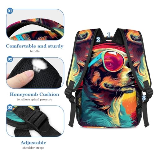Sac à dos polyvalent robuste et lunettes de soleil rétro Cool Dog Large - 4