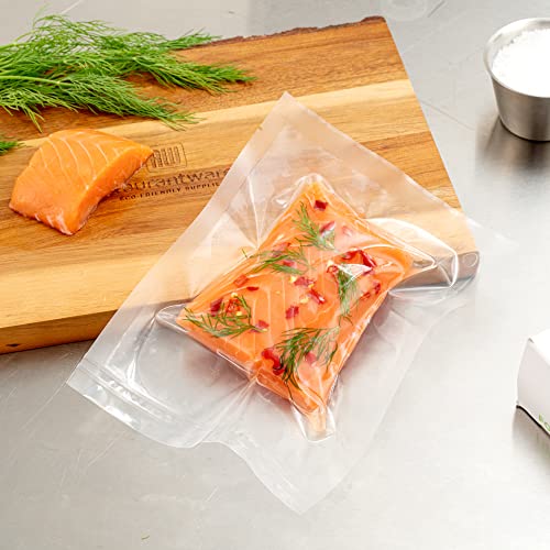Image of Restaurantware Fresh Hero 6 x 8 Inch Vacuum Sealer Bags 100 Food Storage Bags - 3 mil Thick Microwavable Clear Plastic Sous Vide Bags Freezable For Storing Food Or Sous Vide Cooking