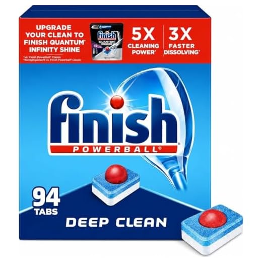 Finish - All in 1 - Dishwasher Detergent - Powerball - Dishwashing Tablets - Dish Tabs - Fresh Scent, 94 Count (Pack of 1) - Packaging May Vary