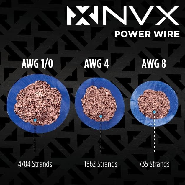 Miniatura 3 de NVX Kit completo de cableado de amplificador calibre 8 AWG 100% OFC con cable RCA de 4 canales - XKIT84