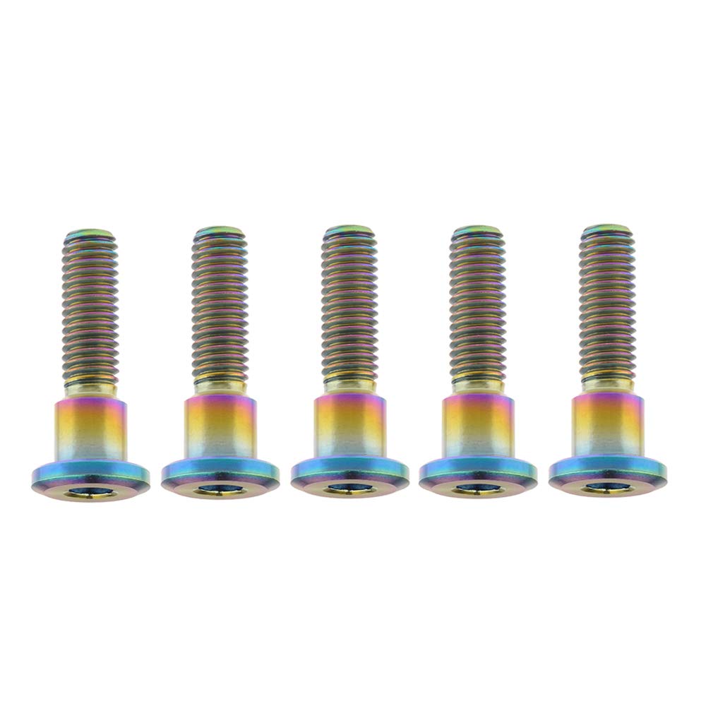 Titanium Bolts M8x20 22 30 33mm for Suzuki GSXR Disc Brake Rotor Screws Pack of 5 (M8x33mm, Rainbow)