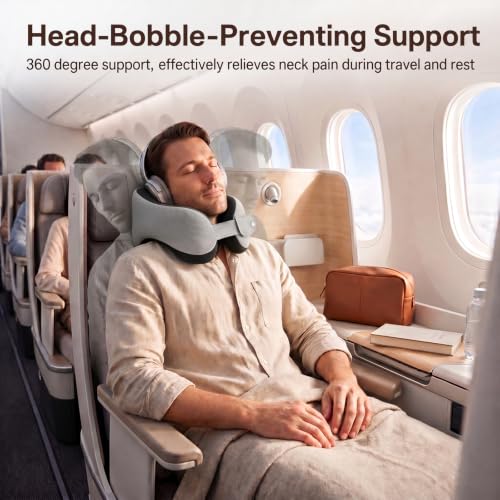 Image of Travel Neck Pillows for Airplanes-6 in 1 Wear Styles, Relief Neck Pain