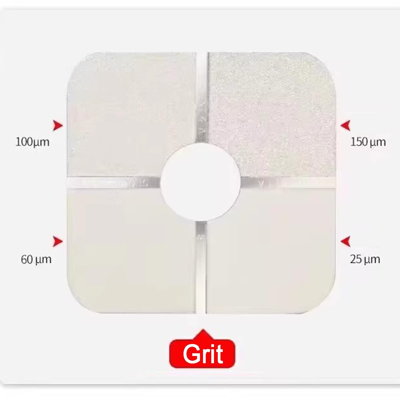 Set di Comparatori di Rugosità Superficiale, Campioni di Rugosità per Sabbiatura Graniglia Sferica E Angolare, Blocchi di Prova 25-100 μm con Custodia, per La Produzione di Grit