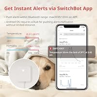SwitchBot Thermometer Hygrometer Innen und Hub mini, Digital Hygrometer Bluetooth Thermo-Hygrometer mit APP, Taupunkt/VPD/Absolute Feuchtigkeitssensor, Monitor für Innentemperatur und Luftfeuchtigkeit – Ansicht 4